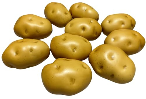 U-plumbuy Luxe 10PCS Fake Potatoes Realistic Artificial Fake Vegetables Lifelike Simulation Veggies for Home Decoration,Vegetable Fruit Props for Photography Display