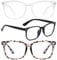 AYAYAMO Blue Light Glasses- Blue Blocking Glasses glasses blue light Men Womens Computer Glasses Gaming Glasses (Black+White+Flower)