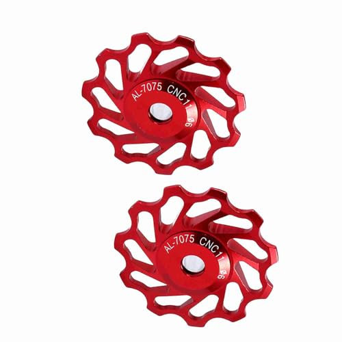 Eloxierte CNC-Aluminiumlegierungslager-Radriemenscheibe, 2-teiliges Schaltwerk-Zubehör für Radfahrer mit 7/8/9/10 Geschwindigkeit (11T #01)