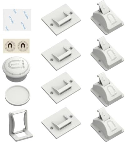 Birtern Cerraduras magnéticas para armarios, cerradura invisible para cajones, cerraduras de seguridad para niños, cerraduras de cajón a prueba de bebés para cocina, armarios y puertas