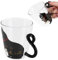2 tazas de cristal con forma de gato, 300 ml, taza de café de vidrio de borosilicato alto, taza de leche de cristal, vaso transparente para bebidas de jugo de té (gato negro)