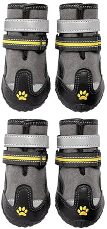 Hundeschuhe, rutschfeste Hundestiefel | 4 x rutschfeste Haustierstiefel, Hundeschuhe – Hausschuhe für drinnen und draußen, einfach anzuziehen