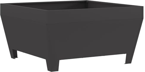 vidaXL brasero Noir carré 80x80x43 cm en Acier