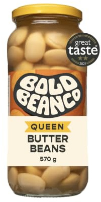 Bold Bean Queen Butter Beans 570g – High Protein & Fibre – Ready to Eat – Vegan, Gluten Free Pantry Staple