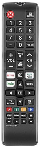 New Universal Remote for All Samsung TV Remote, Replacement Compatible for All Samsung Smart TV, LED, LCD, HDTV, 3D, Series TV，No Setup Needed – Netflix, Prime Video, Hulu Shortcut Keys