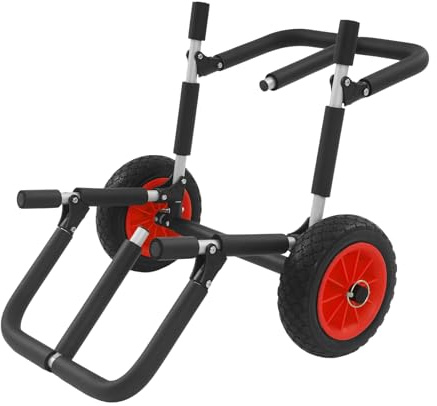 Caskunbsy Surfboard Transportwagen,Kajak Transportwagen SUP Fahrradwagen Tragewagen für Surfbrett Paddleboard Garage Bootshaus Lagerung（Schwarz+ Rot）