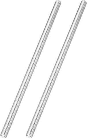 QUARKZMAN 2Stück Vollgewindestange M10x1mm 304 Edelstahl Rechtsgewinde Feingewindestangen 250mm/10 Länge Gewindestangen Befestigungselemente Für Ankerbolzen/Aufhängungen/Schellen/U-Bolzen