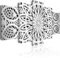 B&D XXL - Wandbilder XXL 200x100cm 5 tlg - Wand Deko Leinwand Bilder Groß Wanddeko Wohnzimmer Schlafzimmer Kunstdrucke - Abstrakt Mandala Orient Ornament f-A-0581-b-n