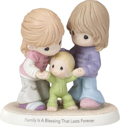 Precious Moments Family is a Blessing that Lasts Forever Mom & Grandma with Baby Biskuit-Porzellan-Figur, 173009, Heimdekoration, Sammelfigur, Mehrfarbig