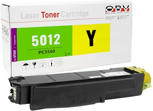OBV PK-5012Y Toner Kompatibel UTAX Triumph-Adler P-C 3560dn P-C 3560i MFP P-C 3565i MFP Gelb ca. 10.000 Seiten