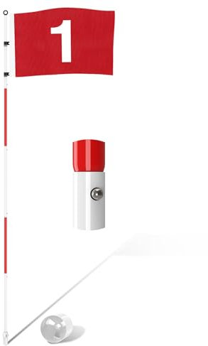 KINGTOP 6ft Golf Flagstick Pro, Portable Five-Section Design for Backyard Practice Putting Green, Driving Range Golf Pin Flag Hole Cup Set, Gift Idea, 1-Pack