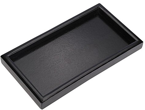 Wooden Serving Trays,Super Plastic Large Black Wood Rectangle Food Tray Redefined for All Occasion's(25 * 18 * 2cm)