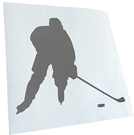 Kiwistar - Autoaufkleber - Eishockey Puck Figur - grau - 11,5x10cm - Heckscheibe Auto Aufkleber wetterfest für Kfz LKW Mofa Truck - Sticker außen selbstklebend Tuning Zubehör für Fenster Fahrzeug