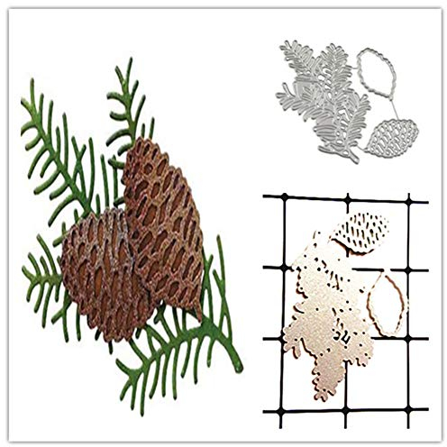 nieliangw0q Stanzschablone – 1 Set Tannenzapfen Metall Stanzschablone DIY Scrapbooking Papier Karte Prägeschablone