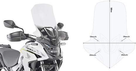 D1171ST|290 PARABREZZA VISIERA SCHERMO CUPOLINO PARAVENTO GIVI COMPATIBILE CON HONDA CB 500 X 2021 MOTO SCOOTER