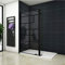Aica Sanitär 70x200cm Walk in Duschwand 8mm NANO Glas Dusche Duschabtrennung Schwarz mit 30cm Drehbares Panel