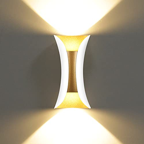 KAWELL 10W Kreativ Modern Wandleuchte LED Wandlampe Wasserdicht IP65 Aluminium LED Wandbeleuchtung Innen Außen für Badezimmer Schlafzimmer Treppen Eingang Flur Korridor Wohnzimmer
