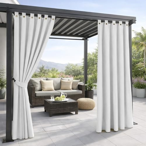 PARAMAISON Tenda Esterno Impermeabile First Gazebo Pergolato Bianco | Modello bretella con bottone, pannello da 150x220 cm per ombreggiare e schermare gli spazi outdoor