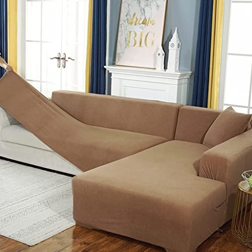BOLUXIU Sofabezug, Eck Stretch-Sofabezug Stretch Sofabezug für 1/2/3/4 Sitzer(L-förmiges Ecksofa erfordert Zwei)