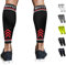 OXFIT Paire de manchons de compression pour mollet pour homme et femme – Soutien des attelles tibias, manchons de mollet parfaits pour la course, les crampes musculaires – Taille S, rouge