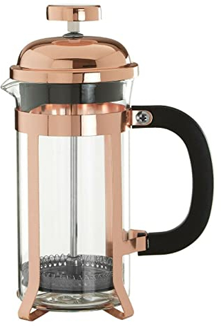 Cafeteria Heat Resistant Glass Insert 2 Cup 350ml French Press Coffee Maker Cafetiere Insulated Heat Resistant Glass Jug (Rose Gold)