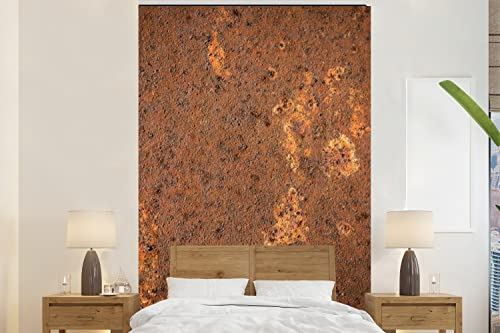 MuchoWow Papier peint Brun - Orange - Abstrait - Vintage - Rouille - Motif Papier peint photo 145x220 cm Papier peint imprimé