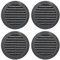 4 Pcs of Graphite Grey Louvred Wall Vent Grille with Flyscreen for Ø 125 mm / 5 Round Wall Outlet - Air Ventilation Duct Cover with Anti-Insect Mesh and Rear Spigot, Tough and Durable ABS Plastic