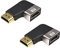 VMOJO HDMI 8K Extender Adapter, HDMI 2.1 Version，48Gbps 90 Degree Left Angle Male to Female Extension Adapter Connector Coupler, Support 8K@60Hz/4K@120Hz, 2 pcs