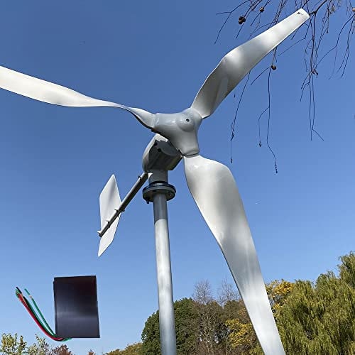 Generatore di turbina eolica 24V 48V 2000 W turbina eolica orizzontale 3 lame Kit turbina eolica con regolatore di carica MPPT per alimentazione solare ibrida