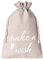 3 Geschenksäckchen - Leinensäckchen mit Text, Geburtstag, Hochzeit, Weihnachten, Geschenkverpackung für viele Anlässe - 30x20 cm - (Make a wish)