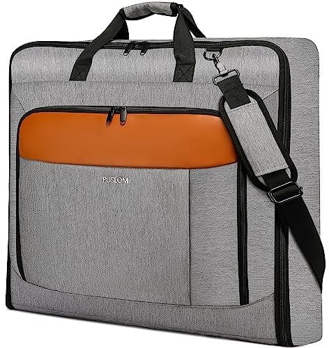 Kleidersack Reise Anzugtasche für Herren groß 40 Zoll Handgepäck Kleidersack bis zu 3 Anzüge für Business Reisen, 2 in 1 Hängekoffer Gepäcktaschen faltbare Kleidersack für 15,6 Zoll Laptops, Grau