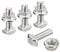 sourcing map M5x16mm T Schlitz Einsteckbolzen und M5 Sechseck Flansch Mutter Set 10 Set Hammer Kopf T-Bolzen T Form Bolzen Schiebend Schraube für 20 Serie Aluminum Profile