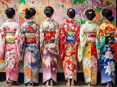 Elegant Kimono Beauties - A 1000-Piece Jigsaw Puzzle by Cross & Glory