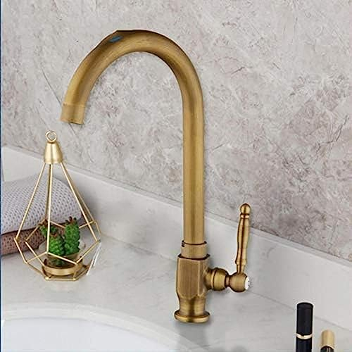 Antik-Messing-Küchenarmaturen, 360-Grad-Drehgelenk, Kupfer, Für Badezimmer, Waschbecken, Waschbecken, Wasserhahn, Kran, Nur Kaltwasserhahn