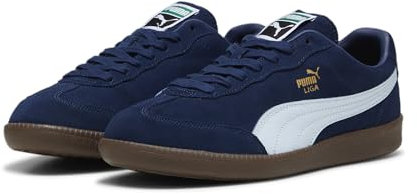 PUMA Erwachsene Liga Suede Sneakers 44.5 Persian Blue ICY Gold ┃Basic Sneakers Unisex Erwachsene