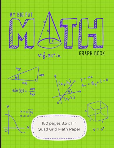 My Big Fat MATH Graph Book: A Stylish and Inviting Grid Paper Notebook to Practice Graph Exercises Mathematics