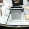 SERENA'S ® Silver Crushed Diamante Mirrored Glass Jewellery Box Makeup Organiser Storage Cosmetic Storage Box, Organizer Skin Care Products, Cosmetic Storage Box Gift for Birthday (Trinket Box)