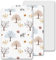 Chicco Next To Me Kompatible Spannbettlaken für Kinderbett – 100 % Baumwolle 2 Spannbettlaken, 1 wasserdichter Matratzenschoner – atmungsaktiv, weich und antiallergisch (Tiere & Bäume, 85 x 51 cm)