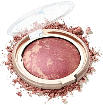 Rouge Puder Rosa Gold Schimmer, Multi-Purpose Blush Makeup, Feines Pulver, Wasserdicht & Schweißfest, Hochpigmentiert, Langlebig Blush Kosmetik für Verschiedene Hauttypen-1 x 14 g, Rosenholzton-04#