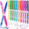 DOMAXWILL Radierbarer Kugelschreiber Tintenroller Radierbar, 12 Farben Kugelschreiber Radierbar, 0.5MM Radierbarer Tintenroller Erasable Pen, Löschbare Radierbare Gelschreiber Schul Bürobedarf