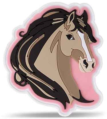Belmil Patches mit Klettverschluss Set 3-teilig- kompatibel mit Schulranzen Comfy/Smarty (Rose Horse)