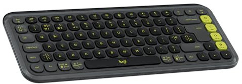 Logitech POP ICON KEYS Wireless Bluetooth Keyboard, Comfortable Typing, Programmable Keys, Easy-Switch Between up to 3 Devices, for Laptop, Tablet, PC, QWERTY UK English Layout – Graphite