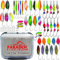 Paradox Fishing Forellen Spoon Sets mit Box und Snaps I Forellenköder Set zum Forellen Angeln I Forellen Blinker Forellen Köder Spoon Forelle - Spoons Forelle (Spoon Box + 43 Spoons)