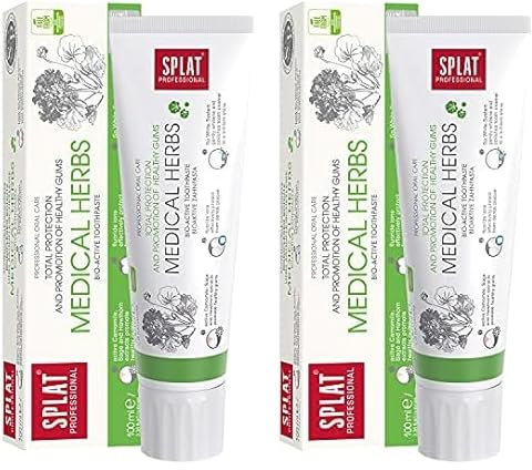 Dentifricio bioattivo PROFESSIONALE SPLAT per una protezione totale e la promozione della salute delle gengive Erbe medicinali 100 ml (Confezione da 2)