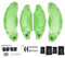Set di 4 coperture per pinze freno rosse per posteriore in lega di alluminio compatibili con ruota 19 20 pollici (verde)