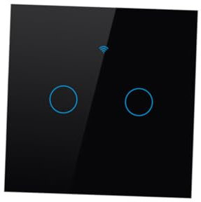 DOITOOL Controllo Tattile Deviatore Wifi Interruttore Intelligente Interruttore Smart Interruttore Wifi Interruttori Controllo Wi-fi App Parete Black