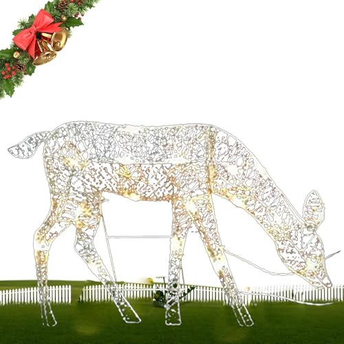 Leuchtende Rentier Garten Weihnachtsfigur Dekorationen Beleuchtete Weihnachtsdekoration Hirsch Rentier Weihnachten Hirsch Outdoor Hof Dekorationen