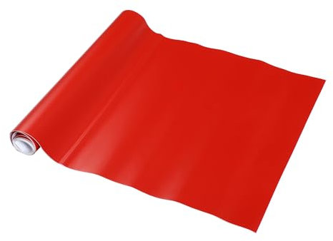 Hihaha Autofolie Außen Innen Vinylfolie Abdeckung Auto Schutz PVC 1 ft x 59,84 Zoll 1 Stück Matt Rot