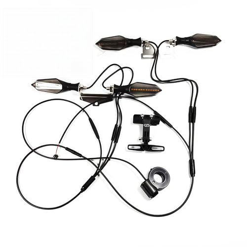 CHAOZHU Elektrisches Fahrrad 36V 48V 52V 72V Lenklicht Set Kit Schalter Links Rechts Turn (36-72V M10)
