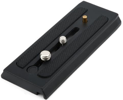 lasuroa Quick Release Plate for Tripod, Universal Camera Mounting Plate with 1/4 & 3/8 Screws Compatible Quick Connect Adapter for 501PL, GM001, M002, GM006 Tripod Heads
